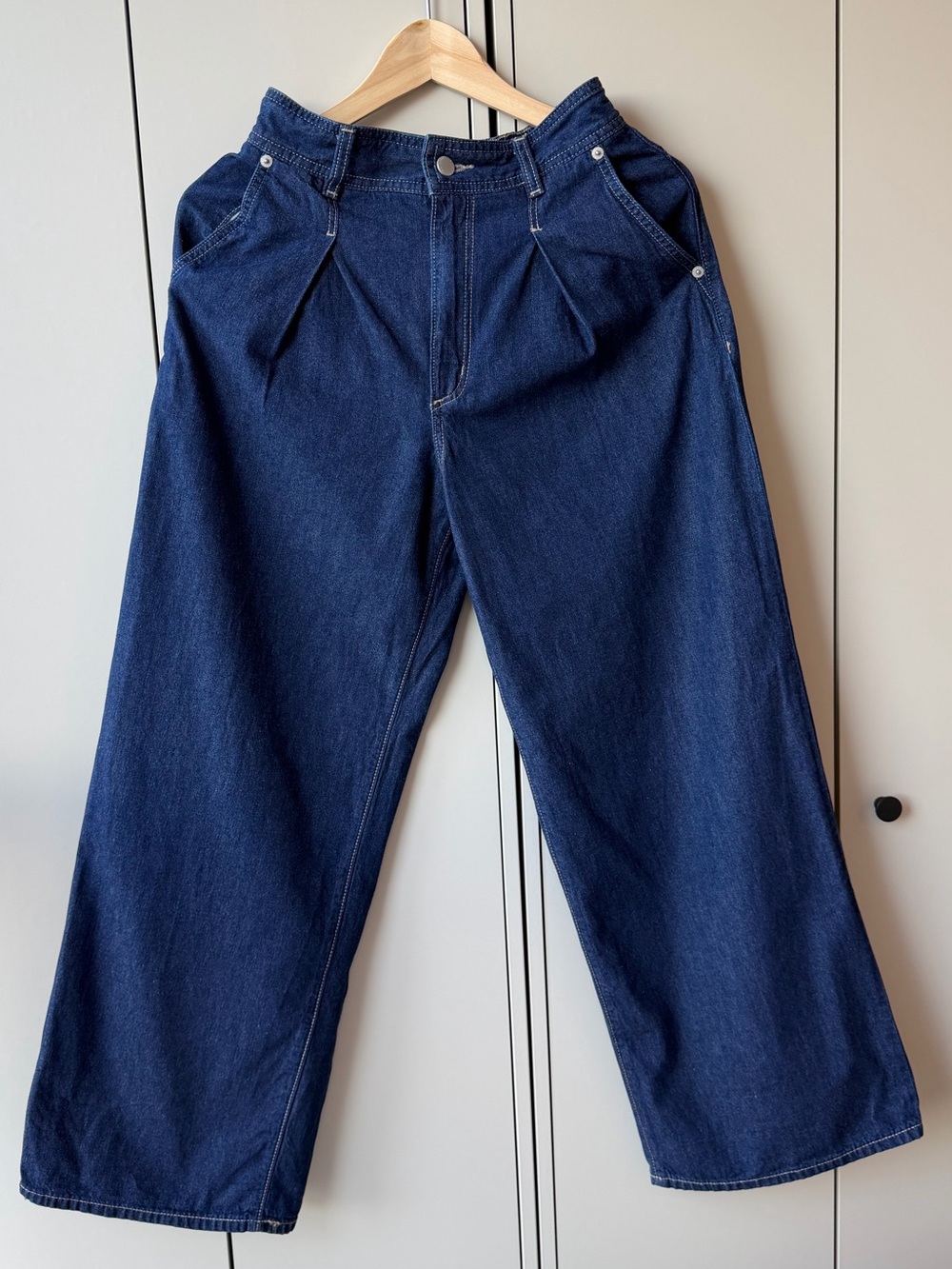 Classic Wide-Leg Women’s Jeans — Dark Blue